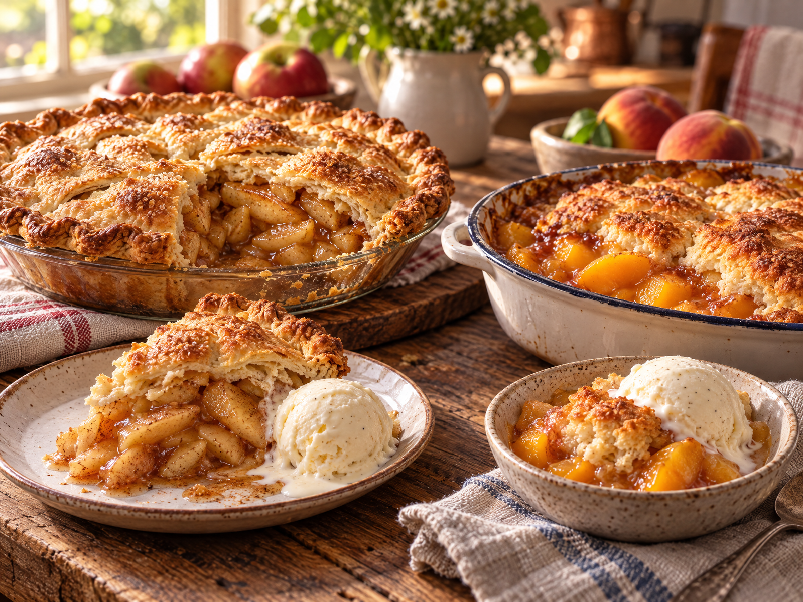 Spiced Appalachian lattice apple pie